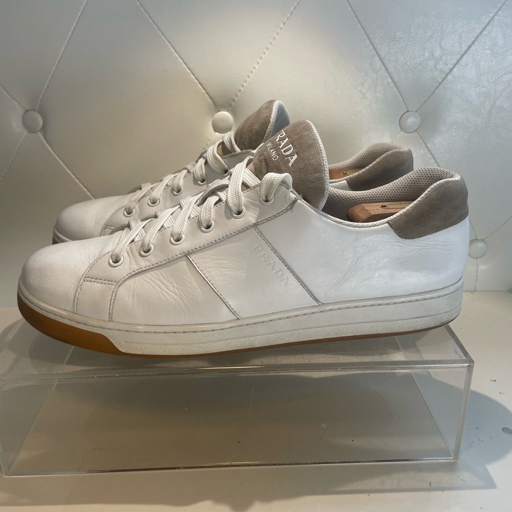 Prada Milano Men's White Sneakerssz 11.5 made in italy - Picture 3 of 16